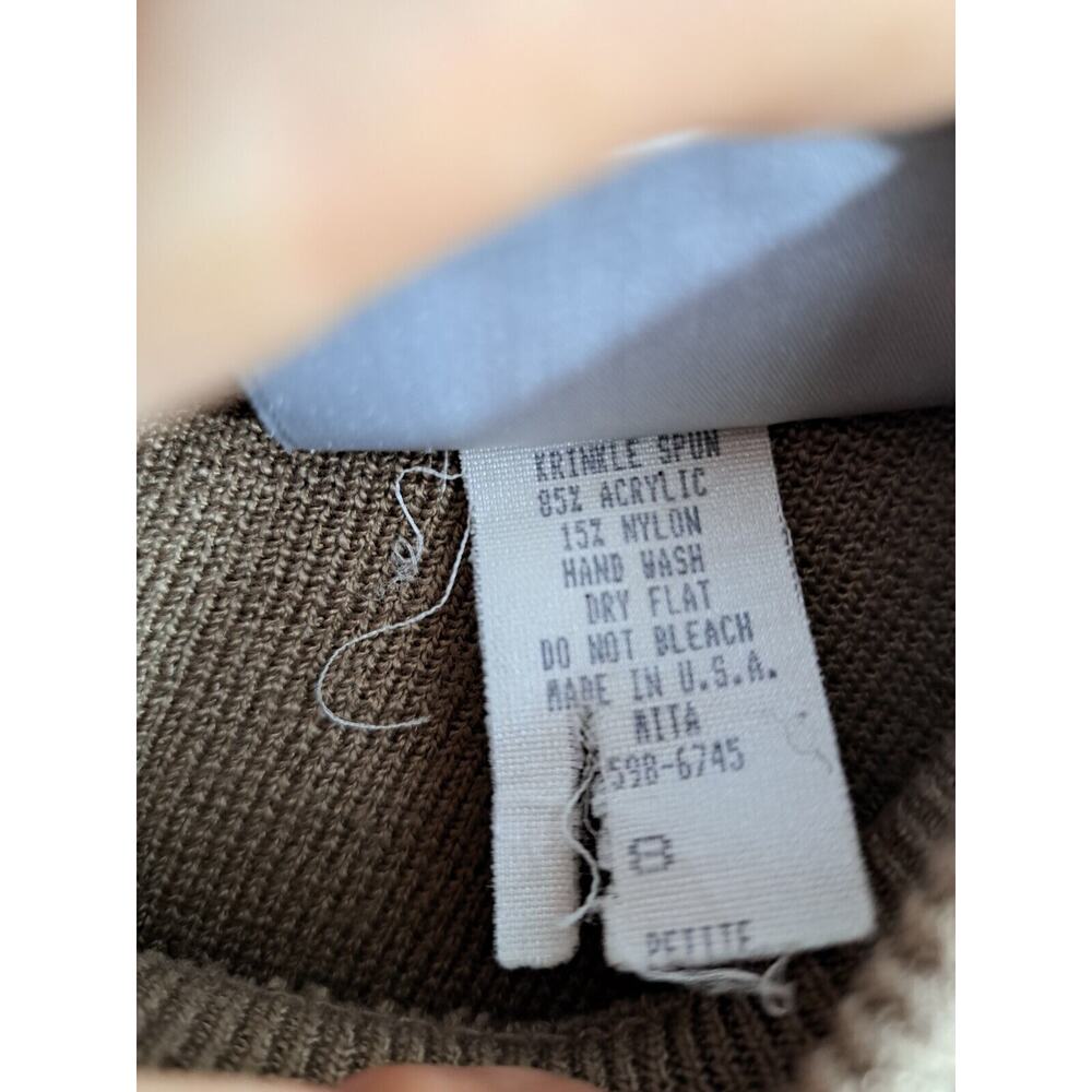 Mita Women's Vintage Tan Sweater Dress In Size 8 - Picture 4 of 4